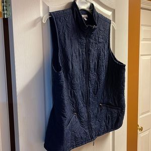 Navy blue quilted vest